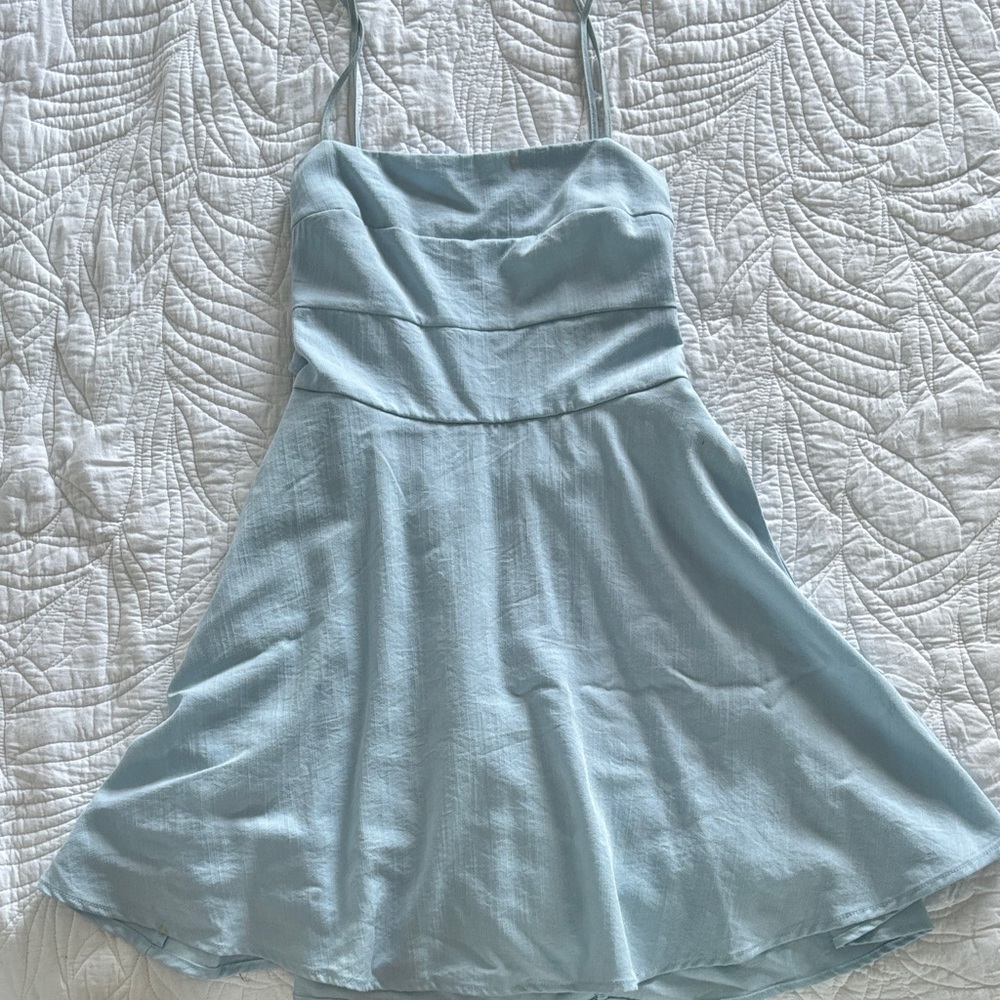 Altard State Light Blue Spaghetti Strap open back Dress size S